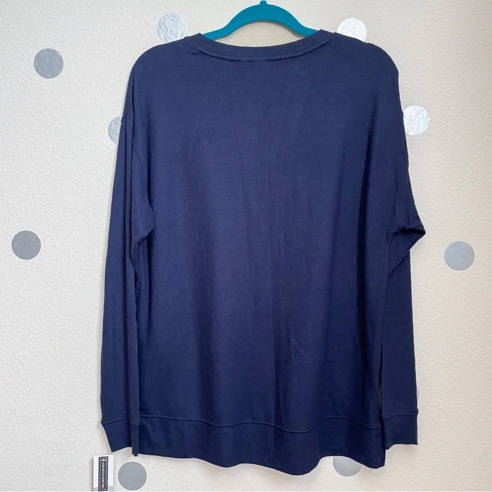 bp. Loungewear Pajama Long Sleeve Top with Scandinavian Snowflake Graphic