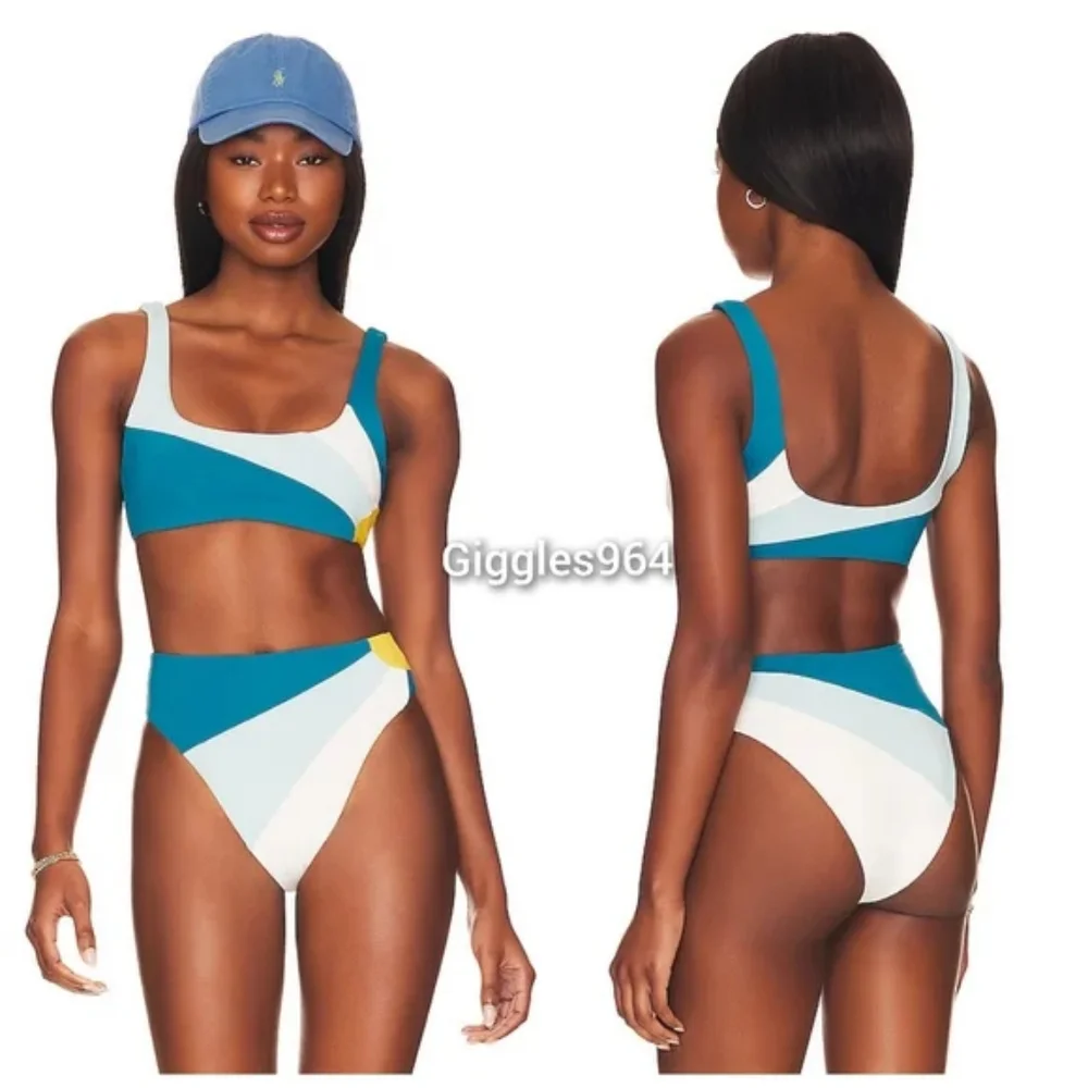 L*Space Lizzie Luca Bikini Set Sunburst Blue