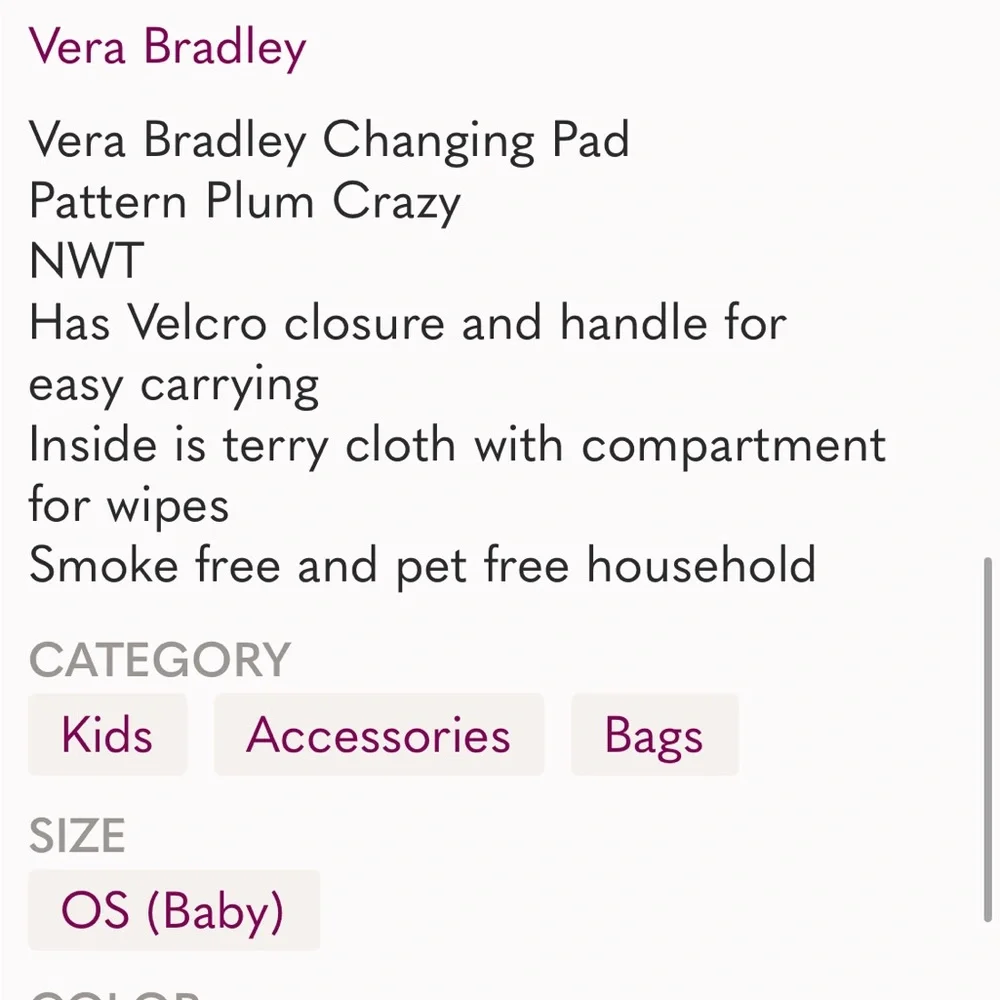 Vera Bradley has velcro