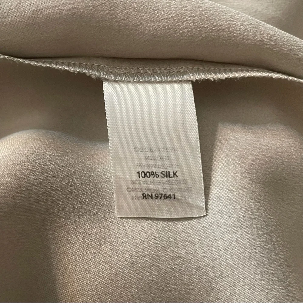 J. JILL Silk Blouse Top Taupe Sleeveless Size XS