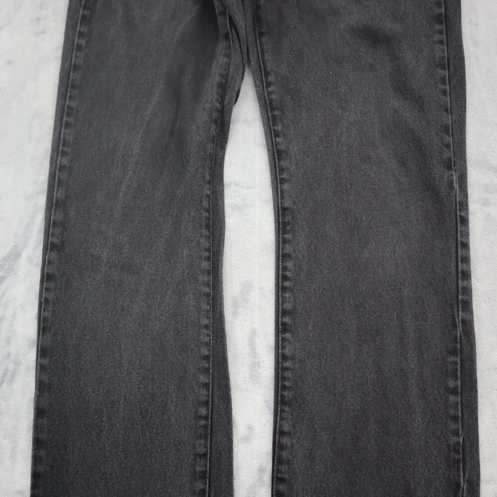 Nautica Pants Mens 34 Black Straight Mid Rise Cotton Pocket Charcoal Denim Jeans