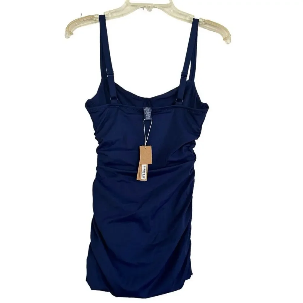 Skims Shaping Sculpting Swim Ruched One-Piece in Midnight Women’s XS