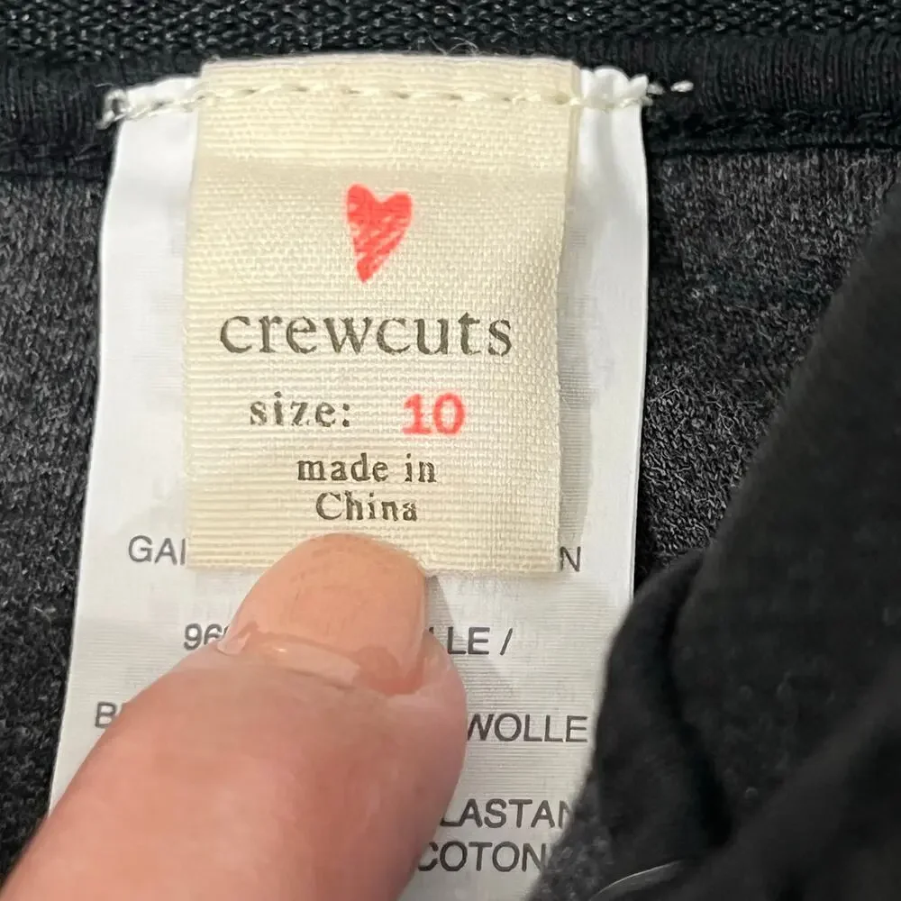 Girls Crewcuts J.Crew Grey Rose Gold Glitter Pants Leggings Pants 10