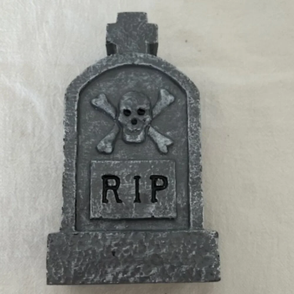 Halloween Headstone Graveyard Wax Candle NEW