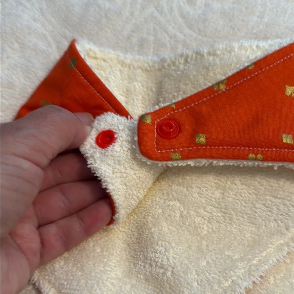 Handmade pair of bandana drool bibs reversible