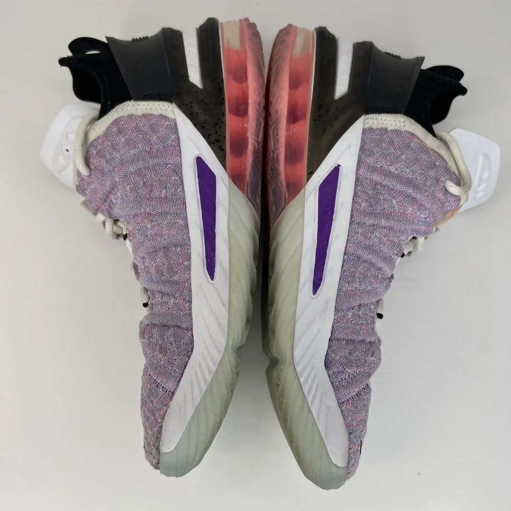 Nike LeBron XVIII 18 Youth Graffiti Pastel and Black Basketball Shoes Size 3.5Y