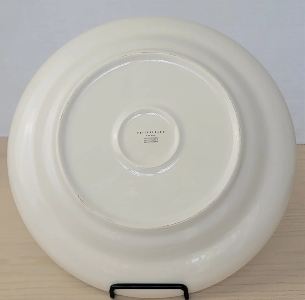Pottery Barn China Sophia Cream Large Stoneware Dinner Plate 11.5