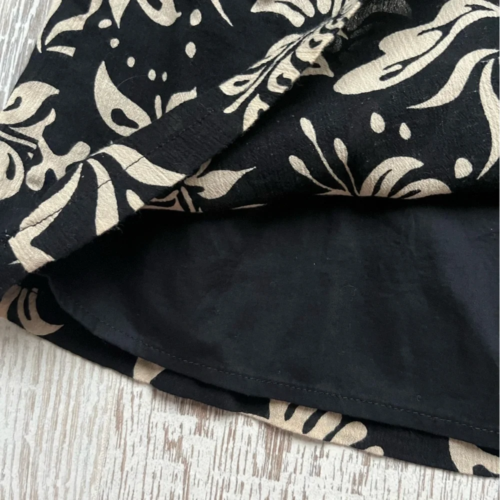 Gap girls sleeveless flowy floral dress black cream Size 3T muslin light weight