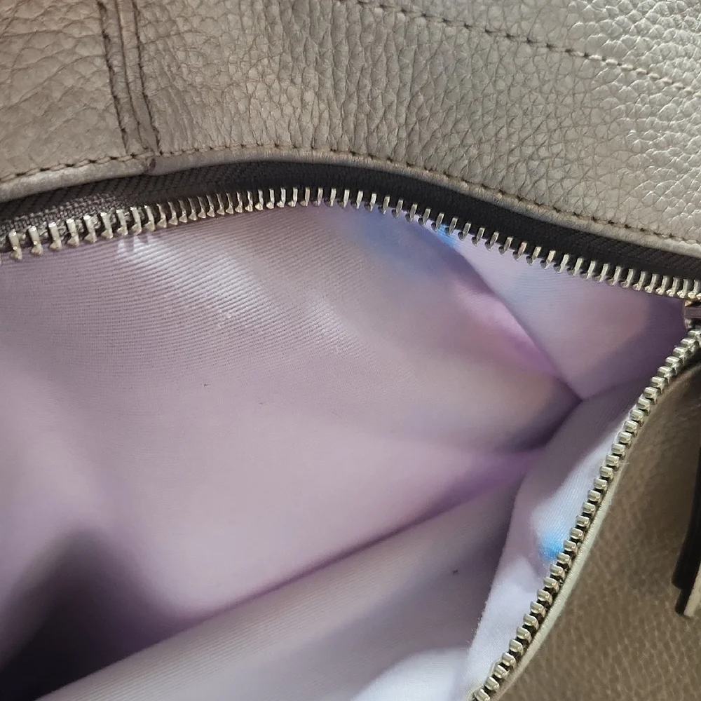 Coach Champagne Gold Pebbled leather  Hobo Bag, Vintage