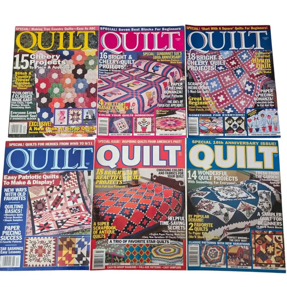 Lot Of 17 QUILT Quilting Magazines 90's 00's Vintage Spring Fall Winter Summer