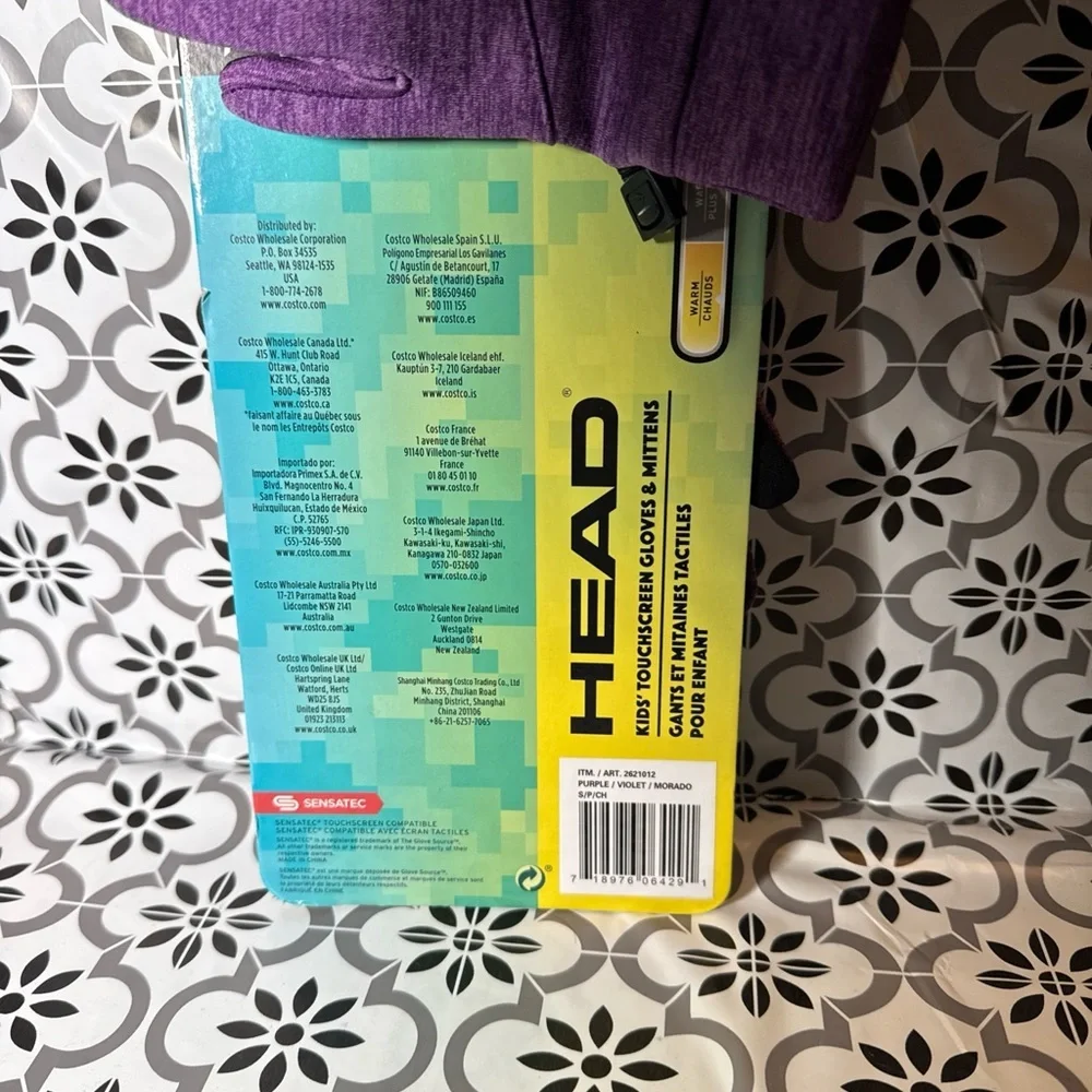 NWT head girls size smalll 4-6 warm touchscreen winter running gloves
