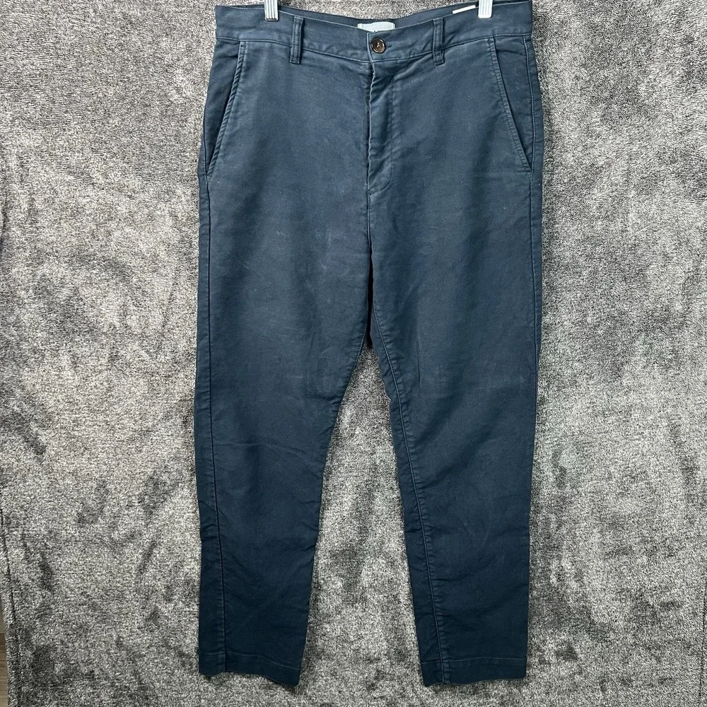 Lafaurie Men's Size 34x30 Cotton Stretch Straight Leg Pants Blue Emerson