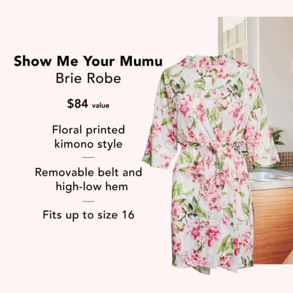 SHOW ME YOUR MUMU | EUC Romantic Floral Brie Kimono Robe Fab Fit Fun Collab OS