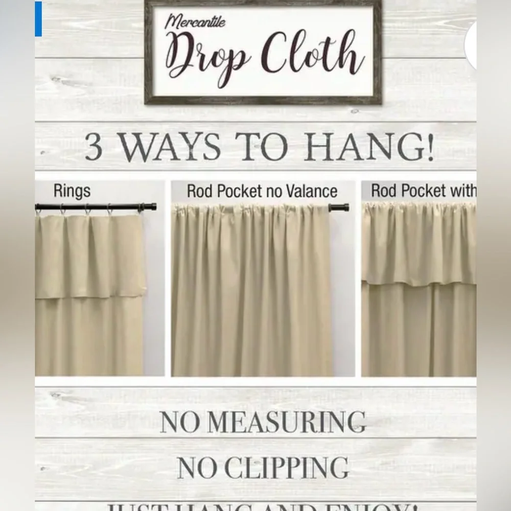 Mercatile curtain panel