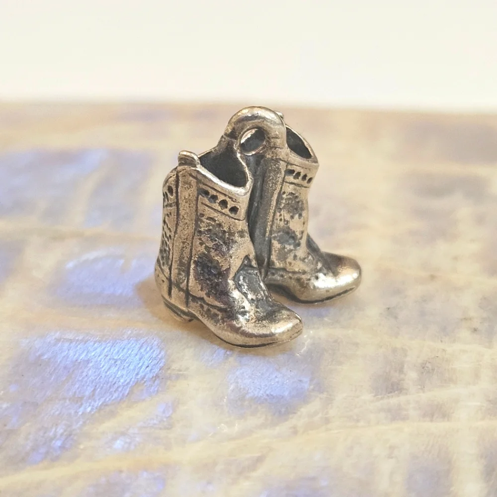 James Avery Sterling Silver 925 Pair of Cowboy Boots Charm Pendant