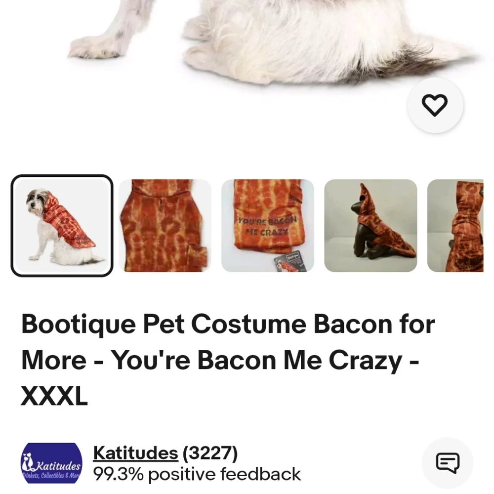 071125 Bootique Pet Costume Bacon for More - You're Bacon Me Crazy - XXXL box 22