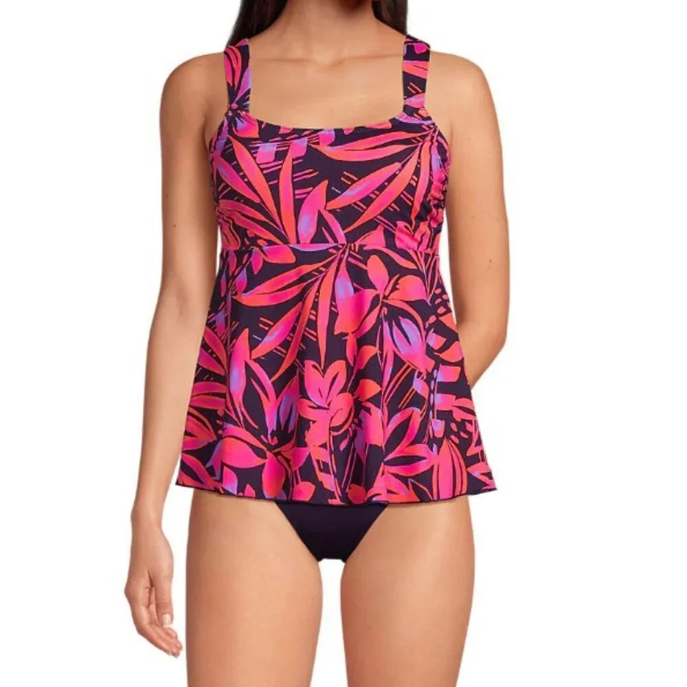 Flutter Scoop Neck Tankini - Size: Extra Small - NWT