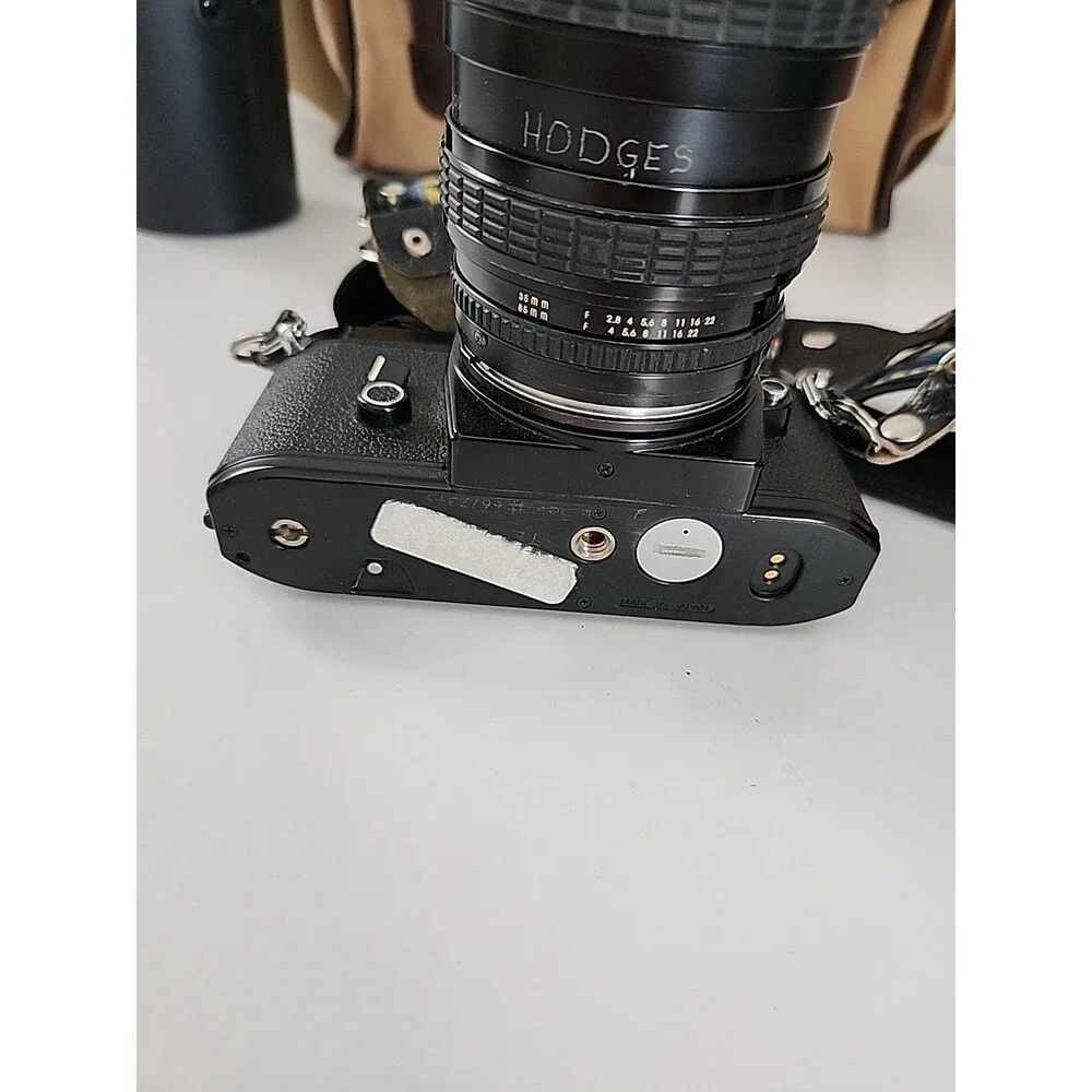Nikon EM 35mm SLR Film Camera Black Body w/ Extra Lens, Bag & Accessorie