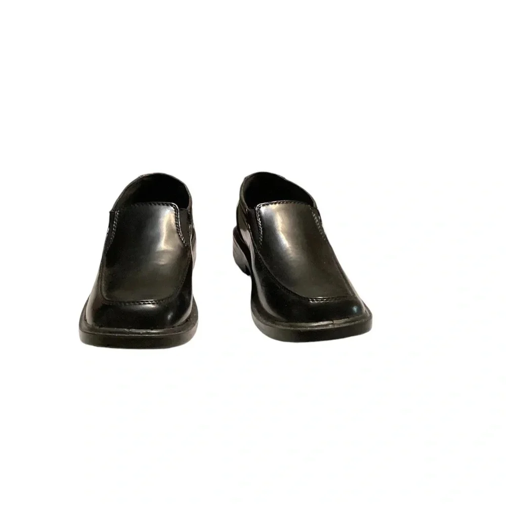 Deer Stags shoes Boys SZ 1M slip on black dress up holiday party NWOB