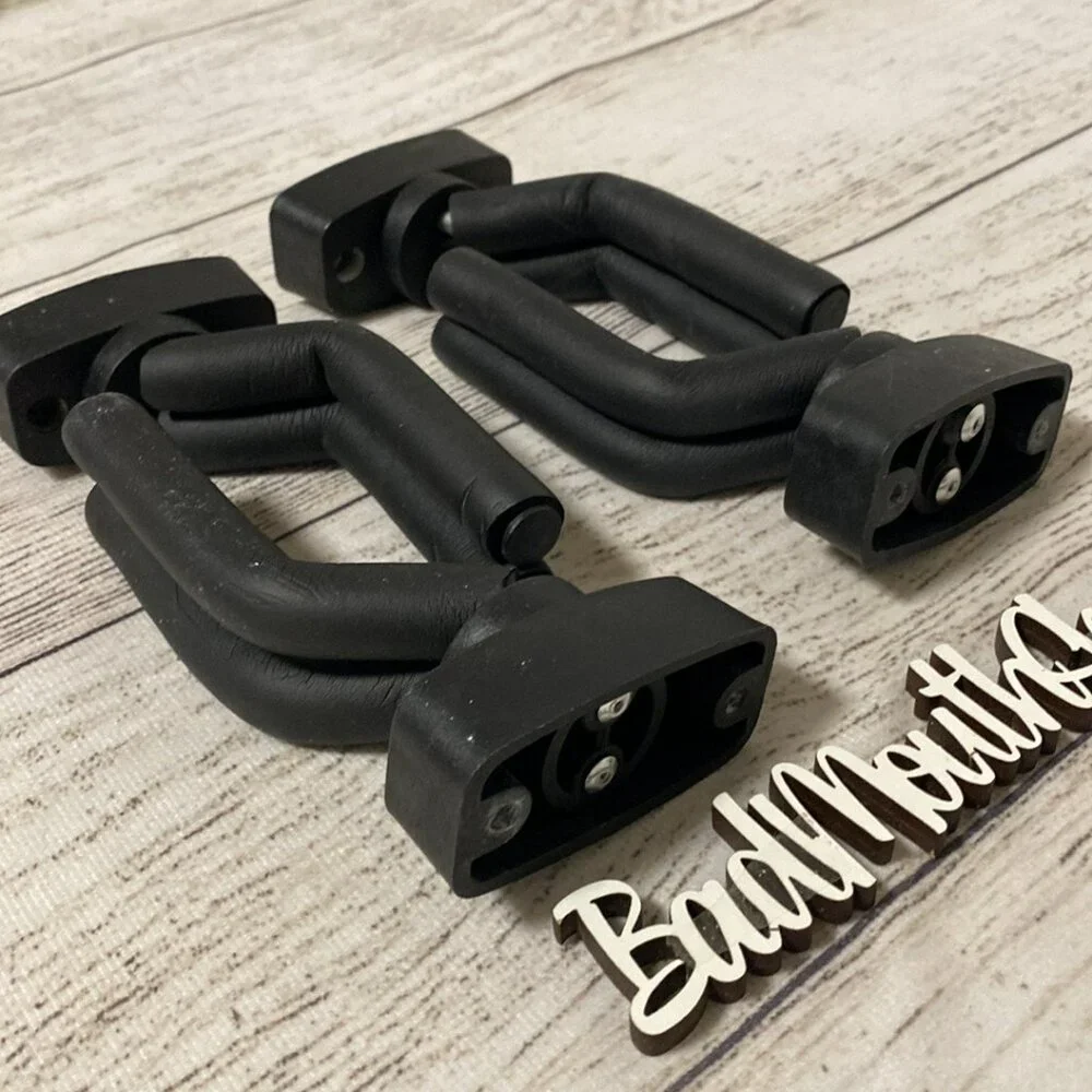 *Set of 4 Black Foam Wall Mounted Guitar Instrument Hooks