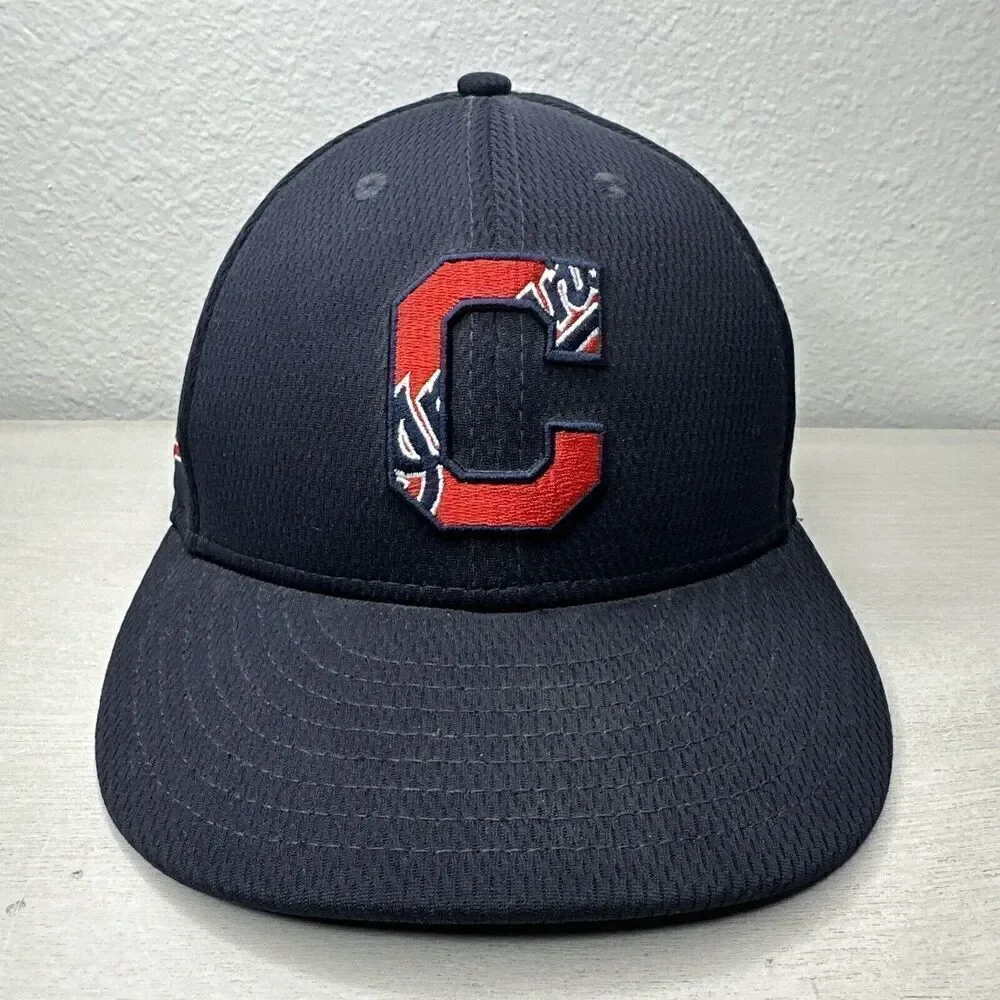 NEW ERA Mens MLB CLEVELAND INDIANS 5950 AC PERF FITTED Hat Size 7 1/8
