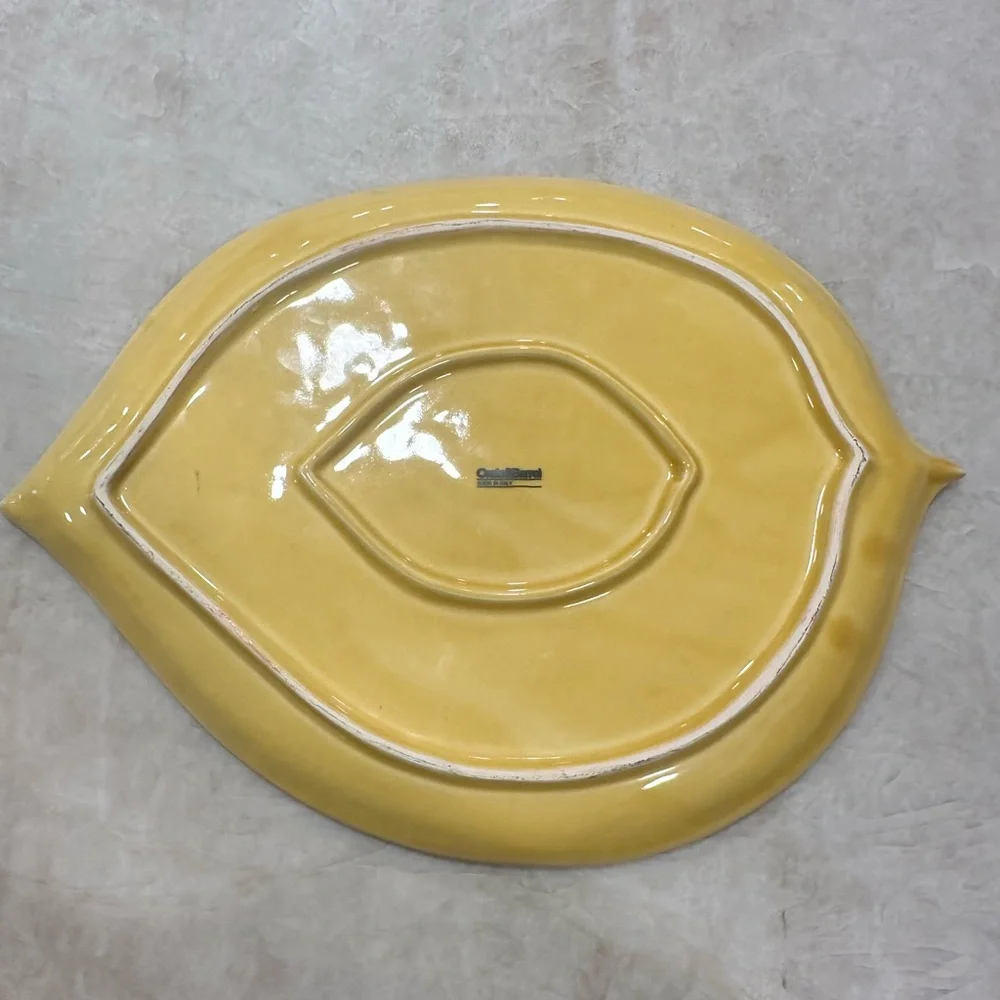Crate&Barrel Mustard Ceramic Plate