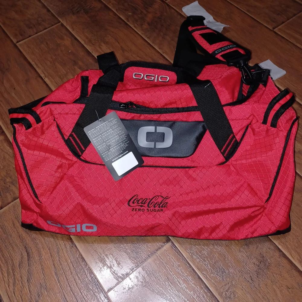 OGIO Red Duffel Bag with Black Accents