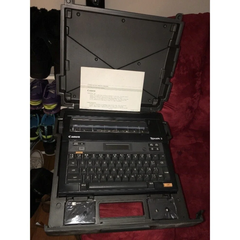 Canon S-50 Portable Electronic Typewriter Battery Powered Vintage
