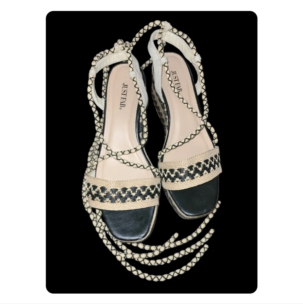JustFab strappy wedge