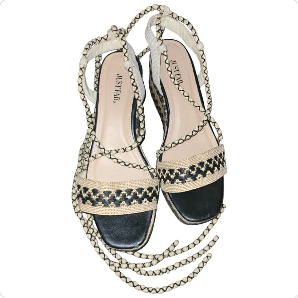 JustFab strappy wedge