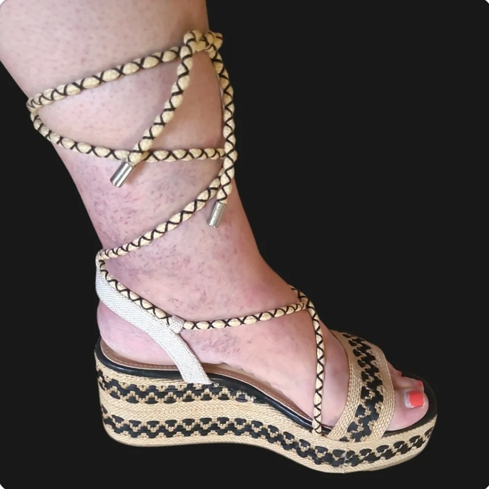 JustFab strappy wedge
