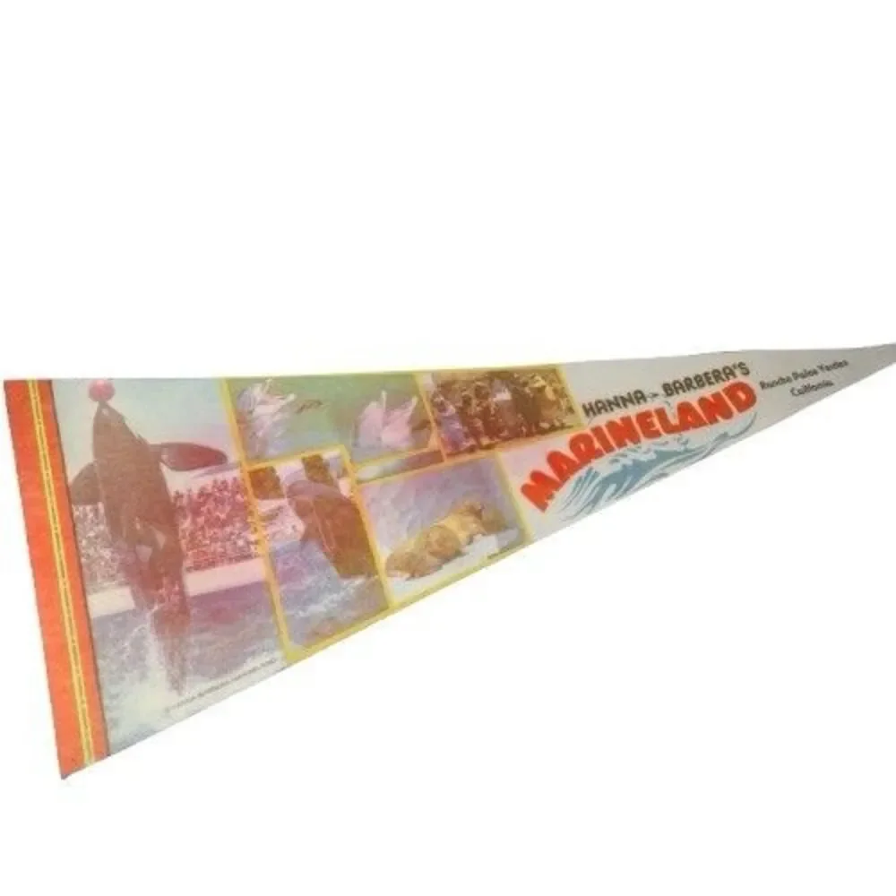 VTG Hanna-Barbera's Marineland Rancho Palos Verdes California Pennant Souvenir
