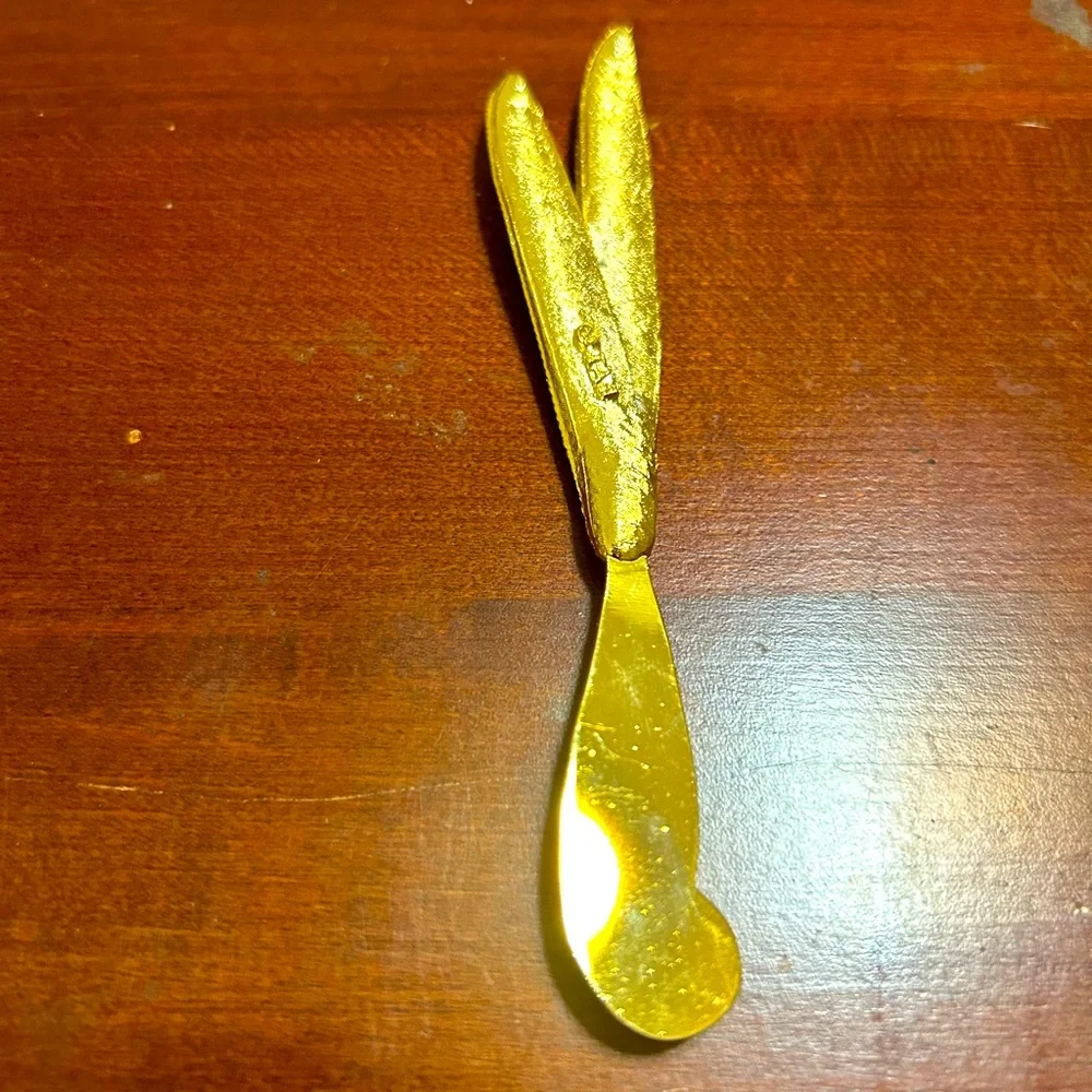 Vintage Janis 24K Gold Plated Set of 6 Hors D'oeuvres Spreaders in Original Box