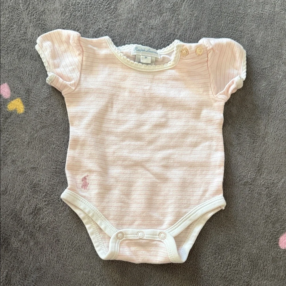 Ralph Lauren Light Pink Baby Bodysuit