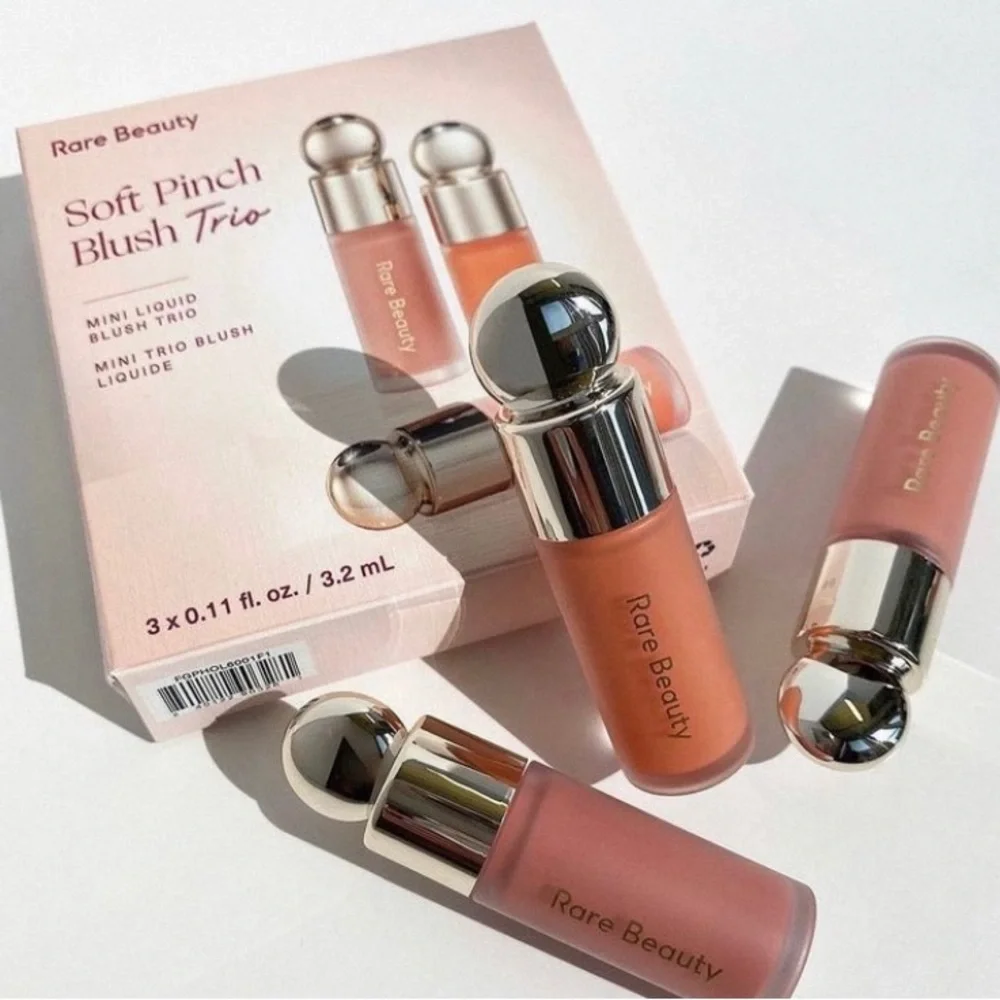 NWT Rare Beauty by Selena Gomez Mini Soft Pinch Liquid Blush Trio ⁣