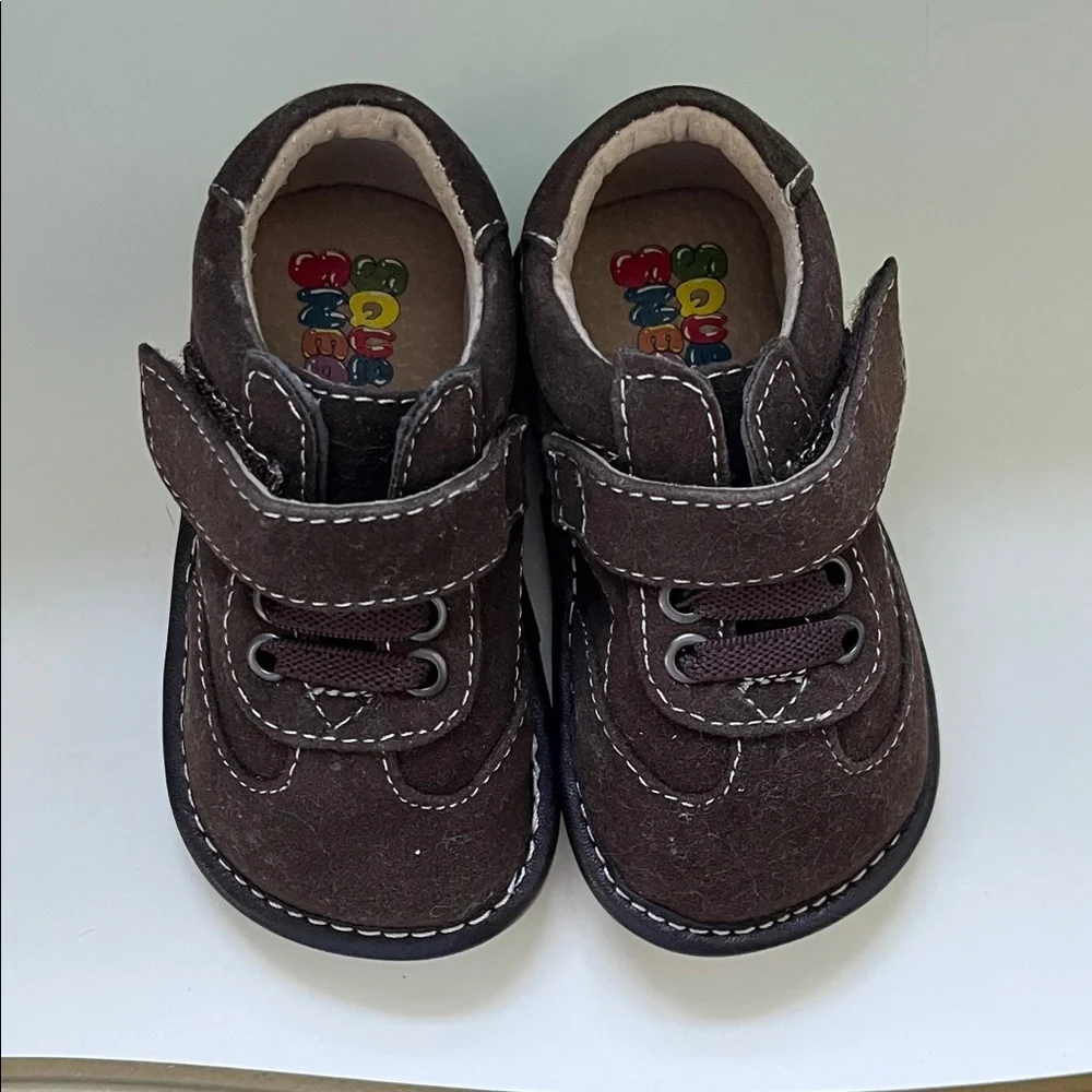 Soft Brown Baby Walker Shoes with Velcro Strap