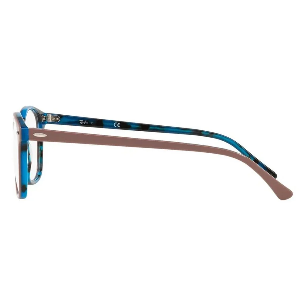 RAYBAN Unisex Eyeglasses RX7119-5715 Light Brown On Havana Blue 53-17-145