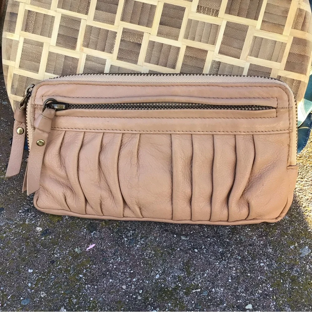 John Lewis Weekend Collection Tan Leather Clutch Wallet