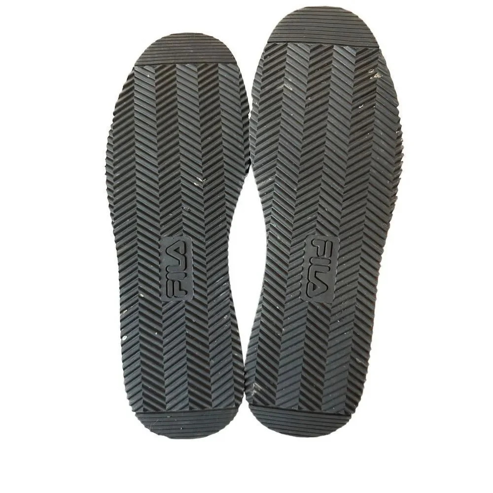 Fila Black Matte Suede Finish Tennis Shoes