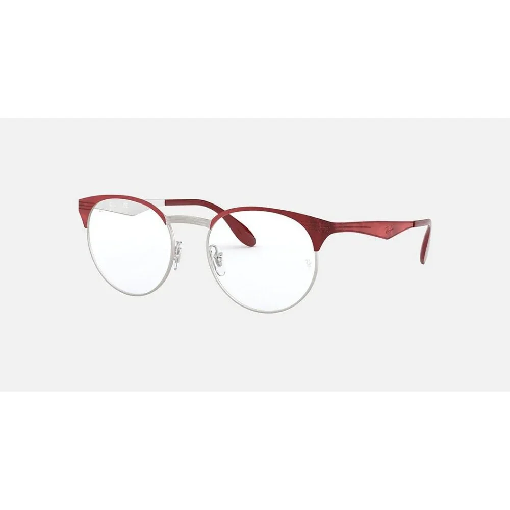 RAYBAN Unisex Eyeglasses RX6406-3024 Red/Silver 51-18-145