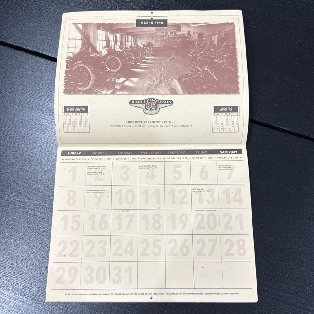 Harley-Davidson no calendar please