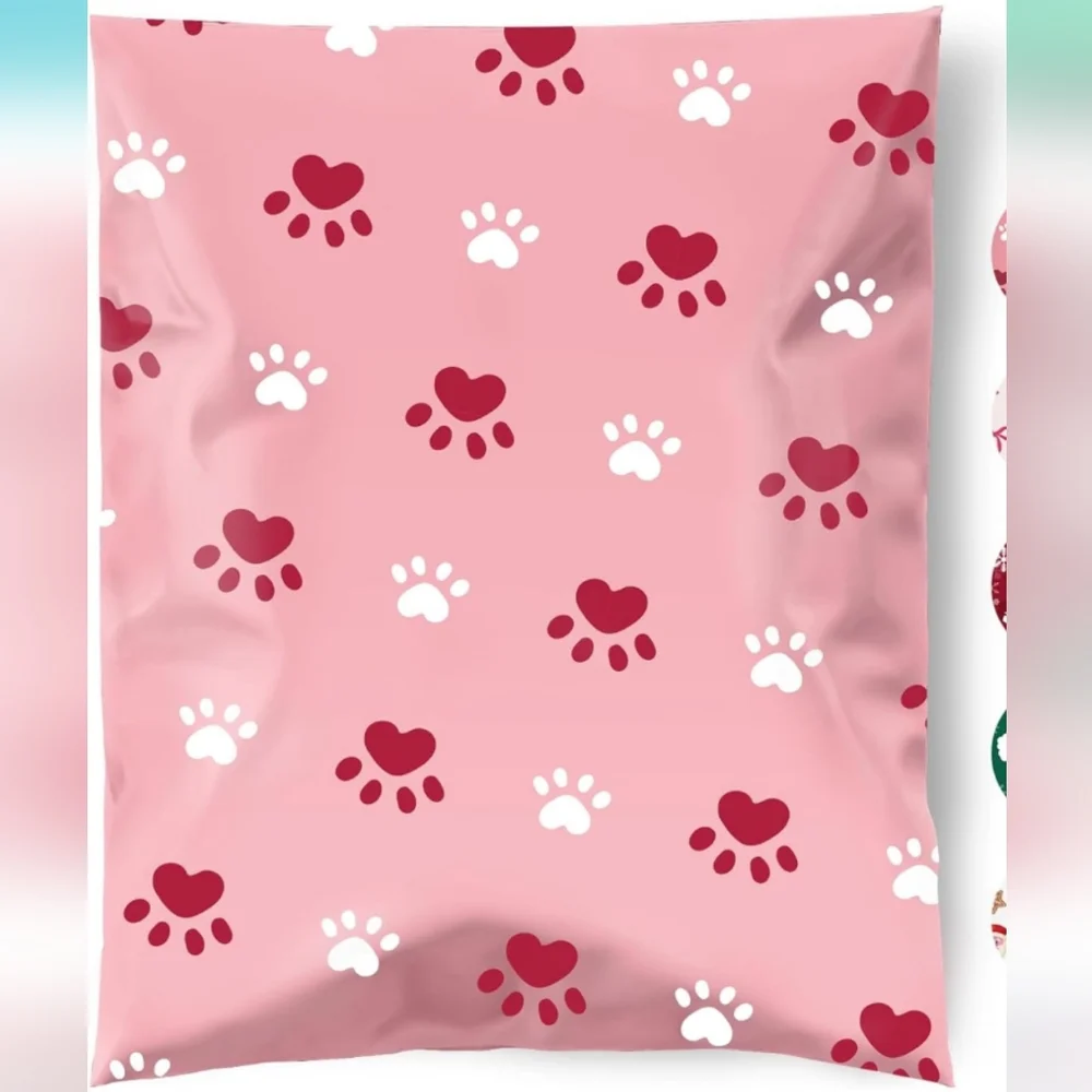 Furry Friend's Paw Self Sealing Poly Mailer Bags 10 X 13- 10 ct