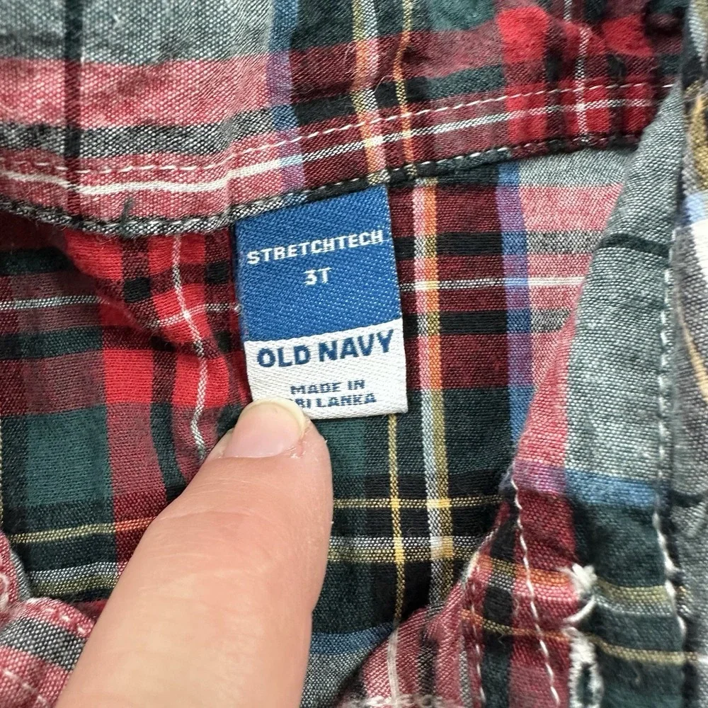 Old Navy Button Up Shirts Boy's 3T Set Of 2 Long Sleeve