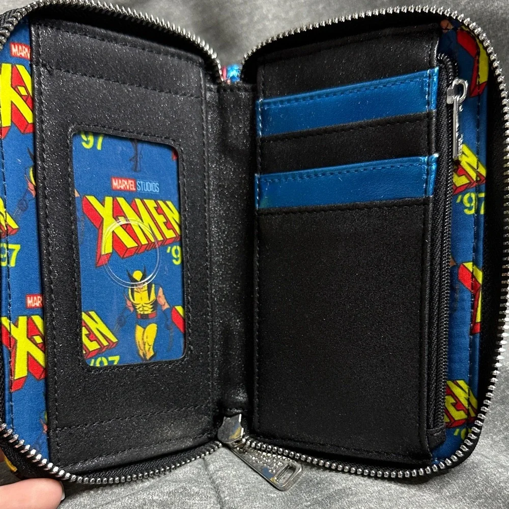 Loungefly X-Men 97’ Wolverine Metallic Yellow and Red Zipper Wallet
