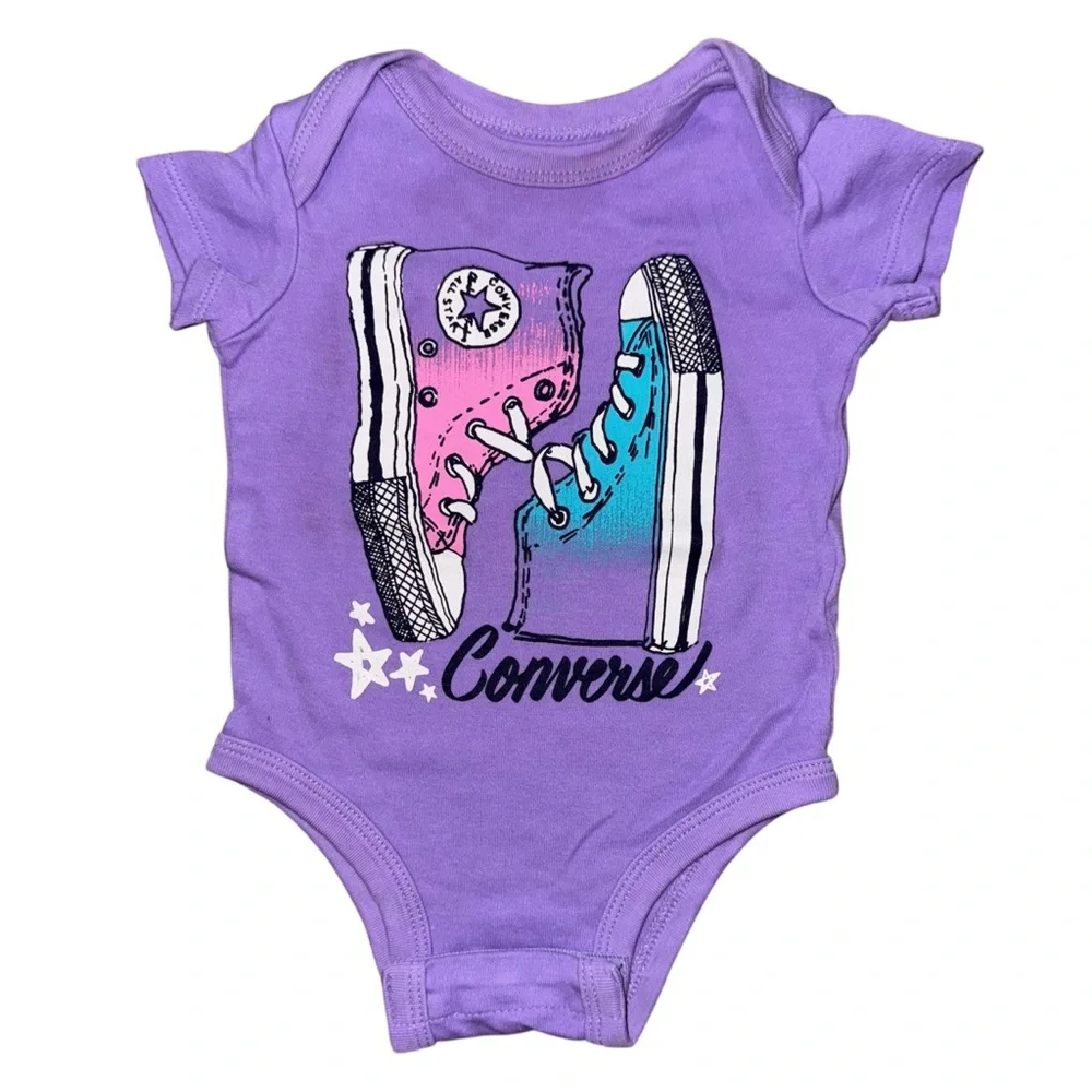 🩷3/$13🩷 Converse Kids Bodysuit Sneaker Print