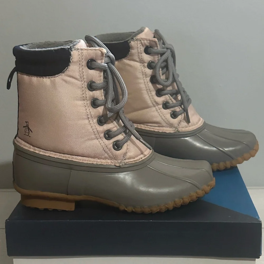Original Penguin Junior Little Girls Addison Lace Up Boot