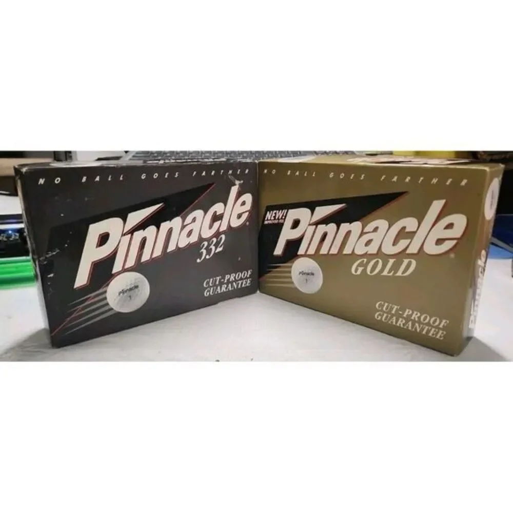 Pinnacle Gold & 332 12 Ball‎ Sets. Cox Logo. B4