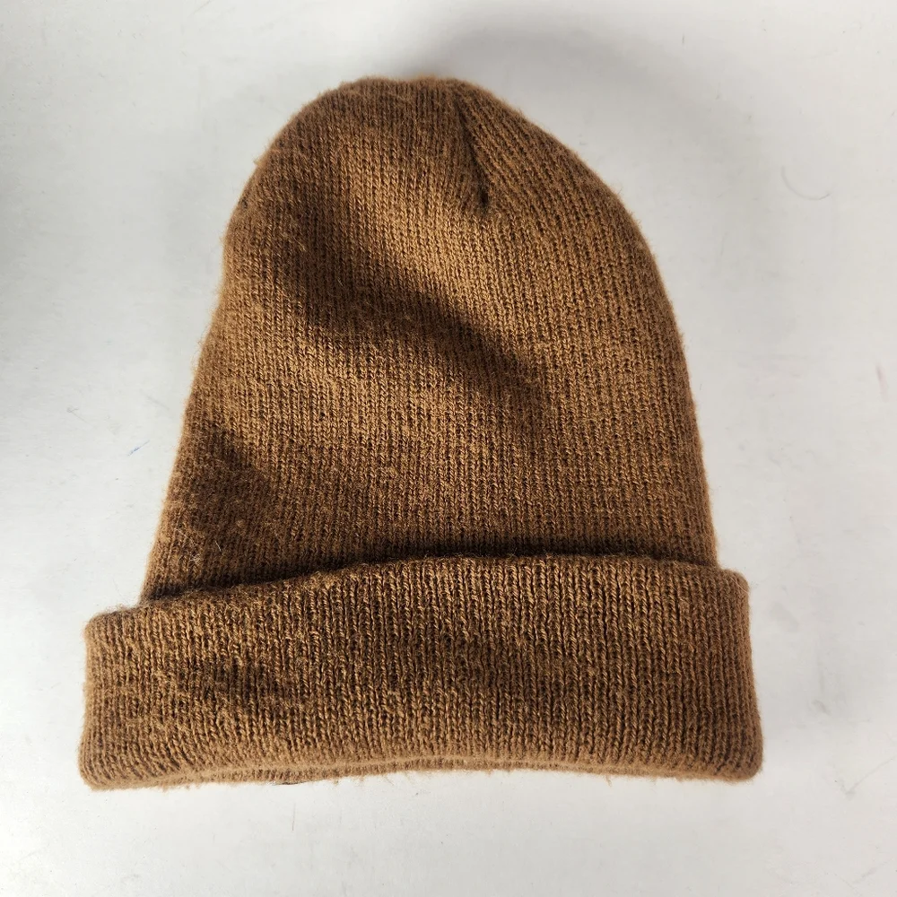 CARHARTT Beanie Hat Toddler Brown Knit Logo