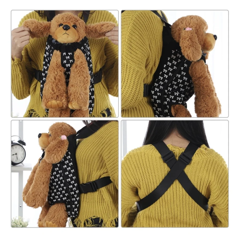 Black and White Bow Print Pet Carrier