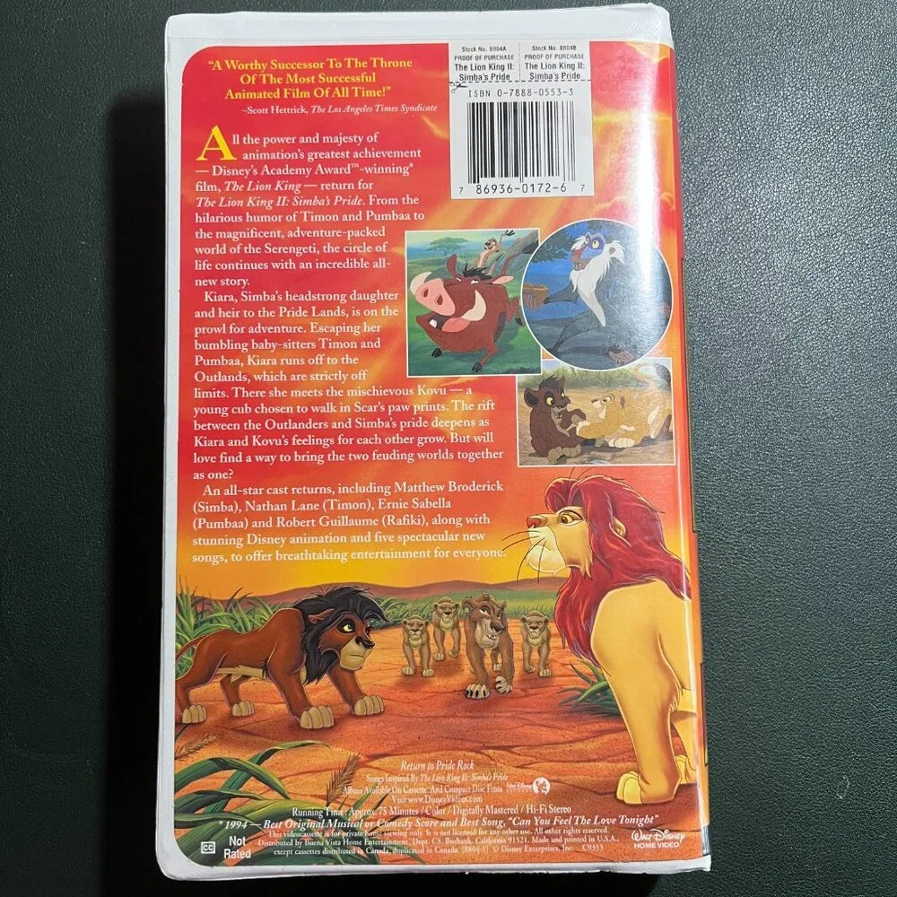 Disney vhs lion